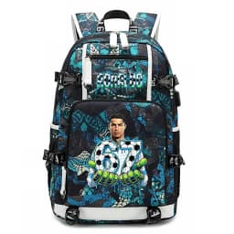 CR7 Ronaldo 67 Print Large Capacity Backpack for Students Teens Kids School Travel Daypack