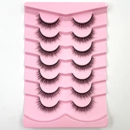 New 7 Pairs of Thick, 3D Simulation Mink Fur Fake Eyelashes Short, Dramatic Fake Eyelashes Wholesale Full Line Fake Eyelash Make