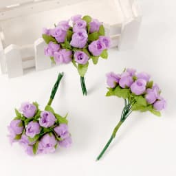 12Pcs Mini Artificial Rose Flowers Bouquet Silk Fake Flowers For Home Decor DIY Wedding Decoration Craft Wreath Gift Accessories
