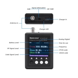 Surecom SF-401 Plus Frequency Meter Radio Hand-Held Frequency Counter 27Mhz-3000Mhz Portable CTCSS/DCS Decoder