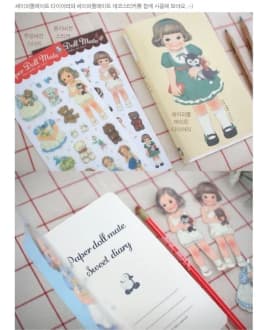 MQStyle 6Pcs/Pack New 2019 Cute Creative Stickers Paper Girl Combination Paper Doll Mate Stationery Sticker H0128