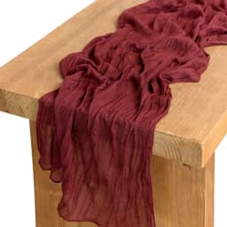 Wedding Table Runner Semi-Sheer Vintage Cheesecloth Gauze Table Decoration Setting Dining Party Christmas Banquets Arches Decor