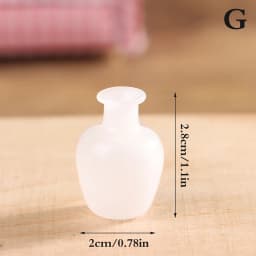 24 Styles 1/12 Miniature Dollhouse Glass Vase Mini Flower Vase for Doll House Decoration Accessories