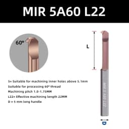 KaKarot MIR Boring Cutter for Threading Coated Carbide Mini Internal Lathe Turing Tool Copying Small Hole Tungsten Steel Alloy