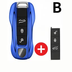 For Porsche Panamera Carrera Macan Boxster Cayman Cayenne Taycan 911 970 981 991 Car Smart Remote Key Case Fob Covers Set Shell