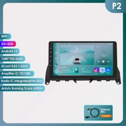 9“ Hizpo 2Din Android Auto Wireless CarPlay Car Radio for Mercedes Benz C-Class W204 S204 2007 - 2010 GPS RDS DSP UI8581 System