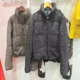 Women's Knitted Texture Stand Collar Zip Cropped Jacket Winter Warm Loose Casual Coat (Brown/Black/White)