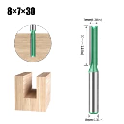 3mm-20mm Diameter 8mm Shank Straight Bit Tungsten Carbide Single Double Flute Router Bit Wood Milling Cutter For Woodwork Tool