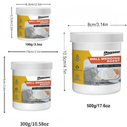 500g/300g/100g Quick Dry Wall Repair Paste Waterproof Fill Cracks Holes Graffiti Stains With Tools