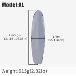 KOETSU KAYAK PROTECTIVE COVER KAYAK WATERPROOF AND DUSTPROOF SUNSHADE CANOE SURFBOARD BOAT JACKET