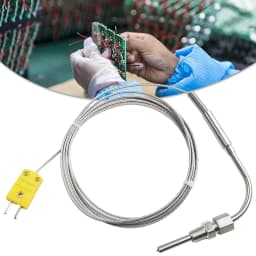 1pc EGT K Type Thermocouple Exhaust Probe High Temperature Sensors 1/8" NPT Threads 2m Cable Adjustable Pressure Lock