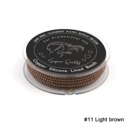 ARLANY Hair Extension Beads 3mm 500pcs/Roll Pre-Loaded Copper Nano Beads for Sewing in Extensions Feather Extensions