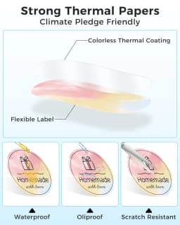 M110 M200 M221 2' Color Circle Thermal Sticker Label Self-Adhesive Round Direct Sticker Label for DIY Logo Design QR Code 1 Roll