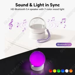 3D Video Crystal Ball E-Badge DIY Art Glass Ball Lamp Spherical Pixel Display 1.65inch Screen Video Player Smart Badge Gift Ht30