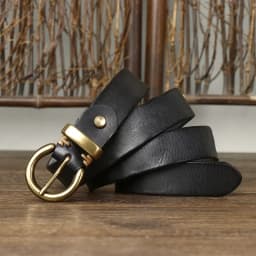 2.8CM Thick Genuine Leather Belt For Women Pin Copper Buckle Retro Cowhide Full Match Casual Jeans Women Belts Female Quality