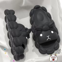 Cute Sheep Women's Slippers Soft Thick Sole Pvc Bathroom Slipper Cartoon Printed Anti Slip Couples Home Slippers