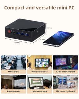 Texhoo MINI PC AMD Ryzen7 5800H R5-7530U 5625U 16G DDR4 2666MHz 512G SSD WIFI6 BT5.2 Desktop Mini Computers Dual 4k Display
