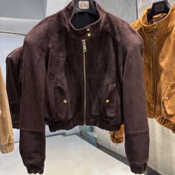 YOLOAgain Suede Leather Jacket Coat Women Real Leather Cropped Jacket Bomber Jacket
