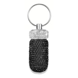Bling Rhineston Pill Container Portable Pill Bottle Case Waterproof Travel Medicine Box Beautiful Holder Storage with Keychain