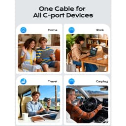 AUFU USB C Cable 60W 3A Fast Charging Cable USB C to Type C Cable for iPhone 16 15 Pro Max Samsung Galaxy S25 Ultra S24 MacBook