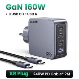 UGREEN 160W GaN Charger PD3.1 Type C QC4.0 3.0 Quick Charge For Macbook Pro Laptop USB Fast Charger For iPhone 18 Xiaomi Tablet
