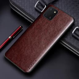 Luxury PU leather Case for Samsung galaxy Note 10 Lite Plus 20 Ultra Business solid color design cover for samsung note 10 lite