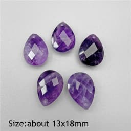 Water Drop Shape Stone Charms Faceted Amazonite Pendant Natural Gems Crystal Charms For Jewelry Making DIY Necklace 13x18mm
