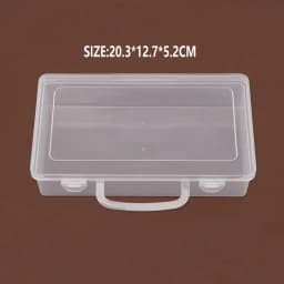 Plastic Storage Containers Box with Lid Big Capacity Clear Rectangle Box for Collecting Small Items, Beads, Crafts Accessories