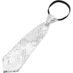 1pcs Unisex Shinning Sequins Tie Casual Tie Sequin Tie Adjustable Zipper Necktie for Festival Dance Costume Party Event Wedding