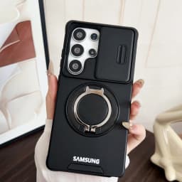 Slide Camera Protection Magnetic Kickstand Case Samsung S26 S25 Edge S24 S23 Plus S21 S22 Ultra FE A56 A36 A26 A16 5G A35 Cover