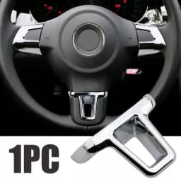 Chrome Car Steering Wheel Sticker Cover Sequin Trim For Golf 6 MK6 MK5 Steering Wheel Sequin Patch For Volkswagen For Polo