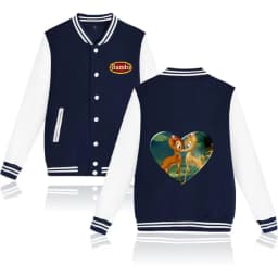 Bambi Varsity Baseball Bomber Jacket Men Women Hip Hop Harajuku Jackets Kids Boys Girls Single Coats