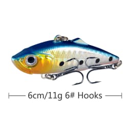 1pcs VIB Vibration Fishing Lure 6cm 11g Long Casting Rattlin Iscas Artificial Wobbler Plastic Hard Bait All Swimming Carp Tackle