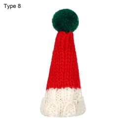 Lovely Doll Scarf Hat Mini Christmas Cap Knitted Scarves Handmade Material Miniature Clothes Xmas Ornament Dollhouse Accessories