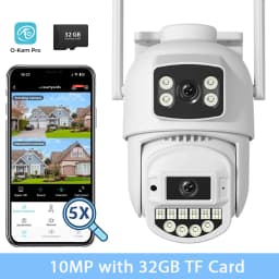 BESDER 15MP Wifi IP Camera PTZ 10MP Three Screen 180° Wide Angle Outdoor Auto Tracking 8MP CCTV Security Protection O-Kam Pro