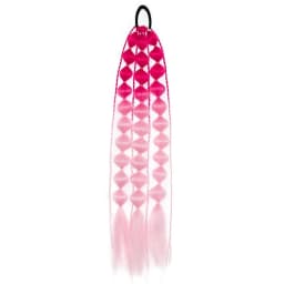 Synthetic 1Pcs Ponytail Extension Corlorful Bubble Braid Long Lantern Braided Ponytail with Hair Tie Straight Hairpieces