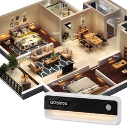GGbingo Human Sensor Night Light Multi-light Type-C Charging LED Wall Light Cabinet Night Stairs Light
