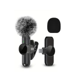 Wireless Lavalier Microphone, Mini Microphone, Suitable for Mobile Live Streaming, Video Recording and Recording