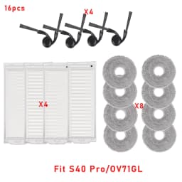 For Xiaomi S40 Pro/OV71GL / S40/OV81 Robot Vacuum Cleaner Consumables Hepa Filter Mop Cloth Main Side Brush Accessories Parts