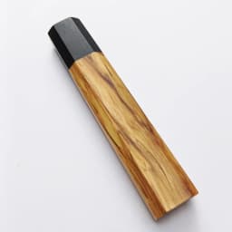 1piece Olive Wood + Ebony Octagonal Knife Handle for DIY Semi-finished Damascus Knife Handle Material Kitchen Knife Handle