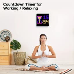 LED Pixel Display, 32x32 Programmable Pixel Art Display With APP Control, Creative Animations, Fun Text And Digital Clock, Gamin