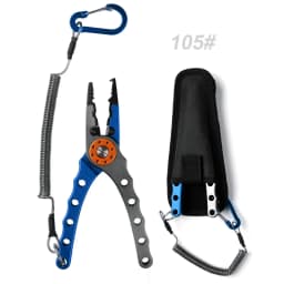 NOEBY Stainless Steel Fishing Pliers Multifunctional Split Ring Remove Hooks Tool Cutting Line Pliers for Sea Fishing Tackles