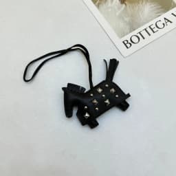 Soft Leather Pony Pendant, Car Pendant, Key Pendant, Handmade Leather New Rivets War Horse Bag Charm, Bag Charm Leather