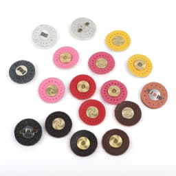 5 Sets Circular Shape Leather Buckles Purse Clasp Card Pack Hasp Clasp Hasp Buttons Diy Bag Accessories