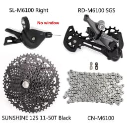 Shimano Deore M6100 1x12 Groupset M6100 Derailleurs MTB Mountain Bike 12S Shift Lever Chain Sunshine HG Cassette 52T 50T 46T 12V