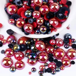 Mix Color AB Half Round ABS Beads Pearl Flatback Bead For DIY Nail Decor Jewelry Making F0104