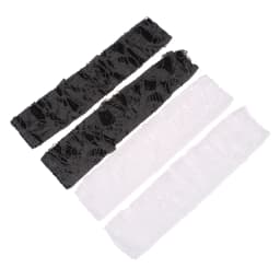 2PCS Black Ripped Holes Decor Cosplay Gloves For Adults Sexy Gothic Fingerless Gloves Casaul Broken Slit Gloves Halloween Gloves
