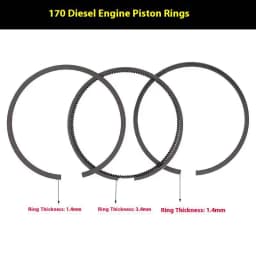 3Pcs/set Piston Rings Fit Single Cylinder Diesel Engines 168F 170F 173F 178F 186F 188F 192F Generators 2KW 5KW 6KW 7KW 8KW Parts