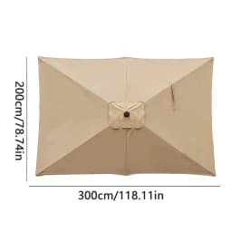 Outdoor Umbrella Replacement Canopy 6.6x10ft Patio Umbrella Replacement Canopy Heavy Duty Cantilever Parasol Top For Deck