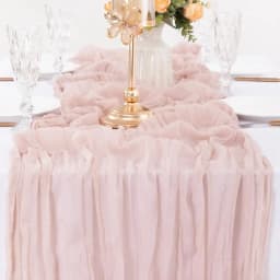 Wedding Table Runner Semi-Sheer Vintage Cheesecloth Gauze Table Decoration Setting Dining Party Christmas Banquets Arches Decor